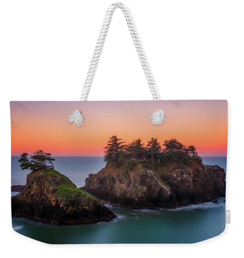 Sunrise Weekender Tote Bag featuring the photograph Islands in the Sea by Darren White