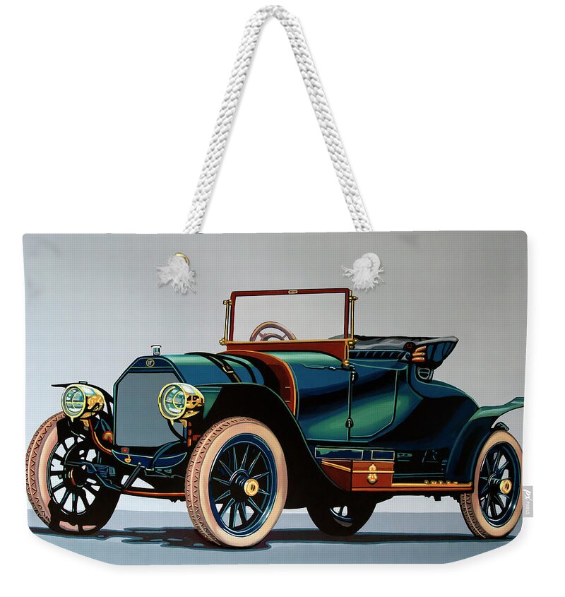 Isotta Fraschini Tipo Weekender Tote Bag featuring the painting Isotta Fraschini Tipo 1911 Painting by Paul Meijering