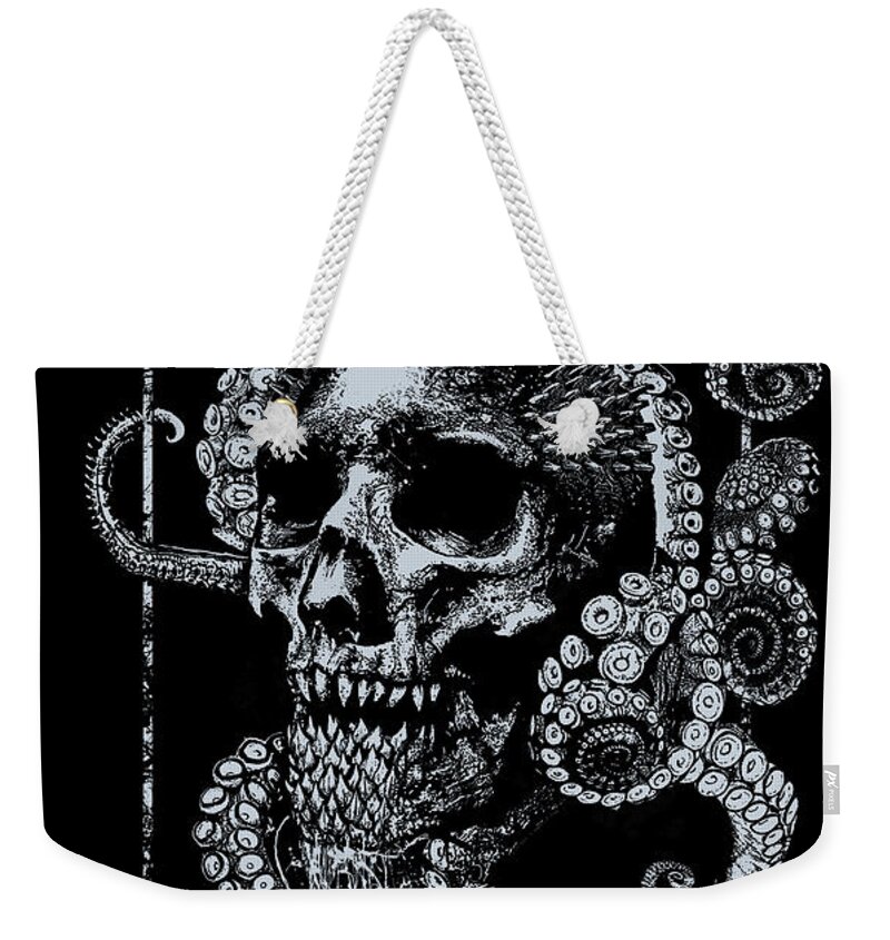 Death Weekender Tote Bag featuring the mixed media It Lies To Us by Tony Koehl