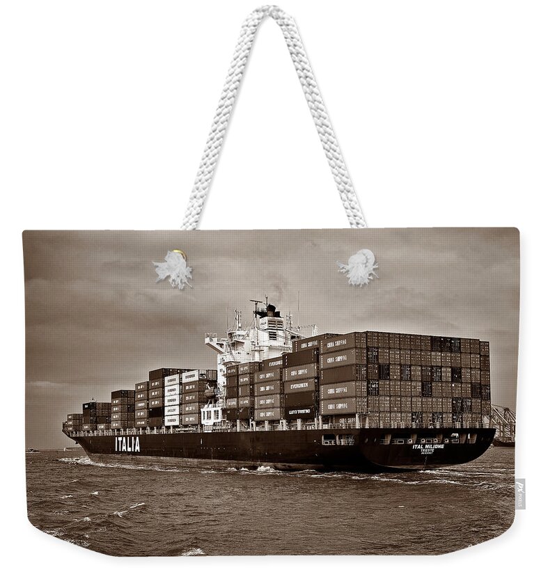 Italy Weekender Tote Bag featuring the photograph Ital Milione - Sepia by Christopher Holmes