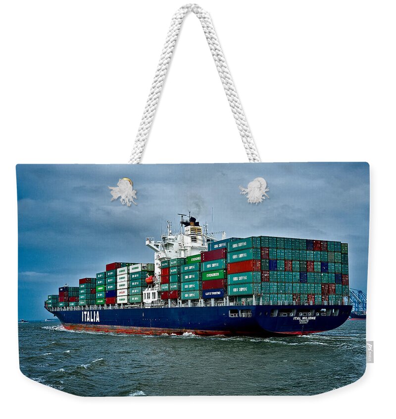 Boat Weekender Tote Bag featuring the photograph Ital Milione by Christopher Holmes