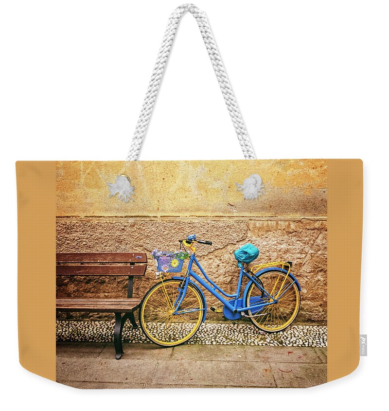 Bicycle Weekender Tote Bag featuring the photograph Italian Charm by Catherine Reading