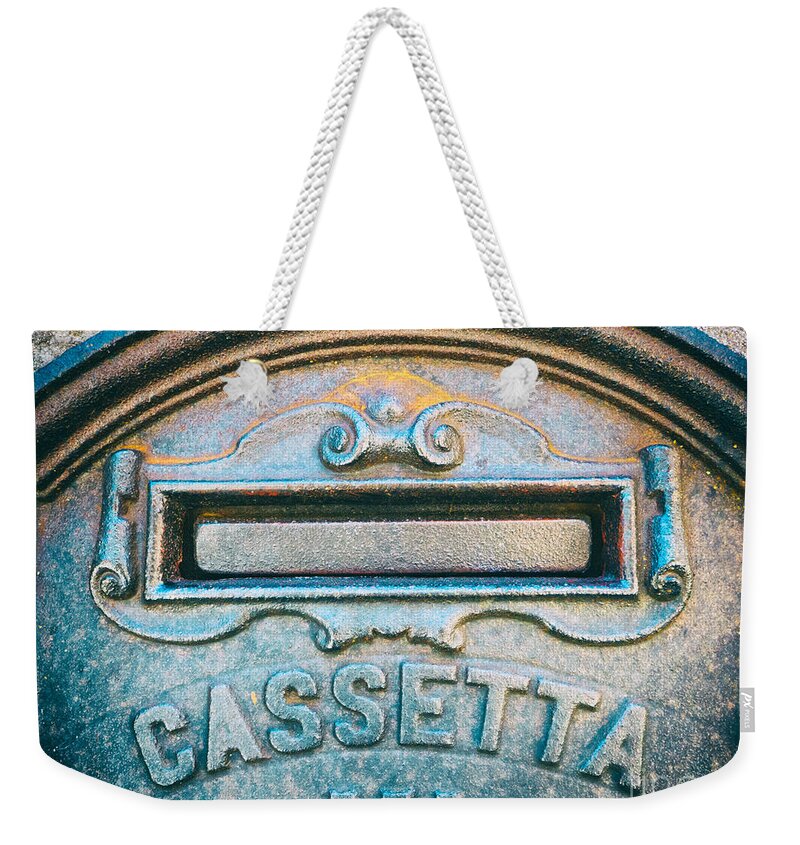 Architecture Weekender Tote Bag featuring the photograph Italian mailbox close up by Silvia Ganora