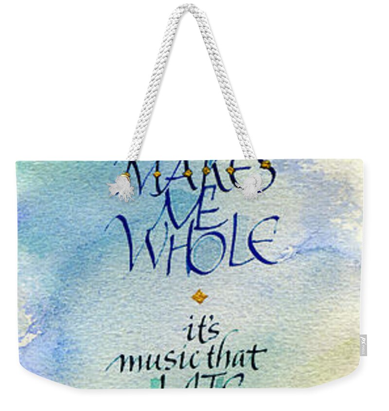 It's Music Weekender Tote Bag featuring the painting It's Music by Judy Dodds