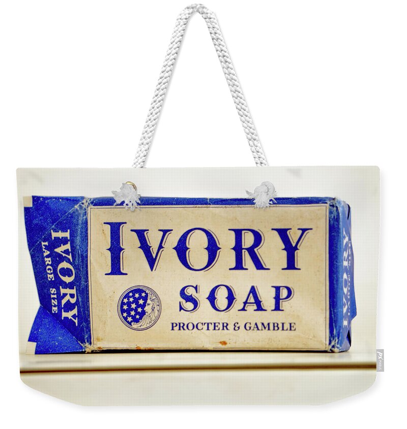 Ivory Weekender Tote Bag featuring the photograph Ivory Soap by Dennis Dugan