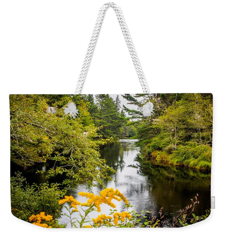 Yarmouth Weekender Tote Bag featuring the photograph Jakes Falls by Mark Llewellyn