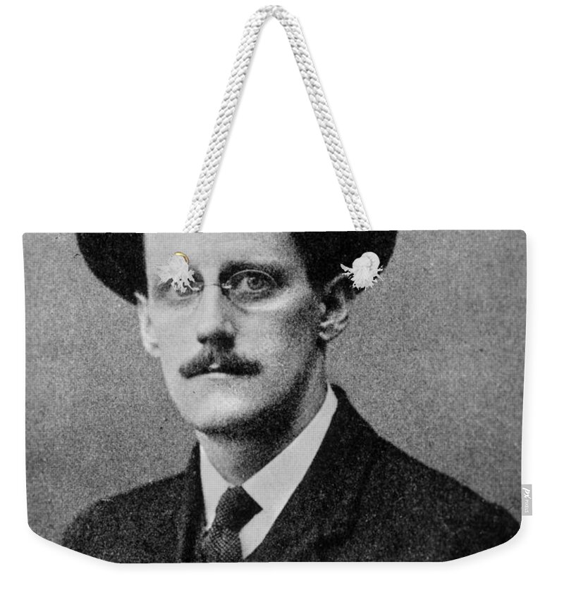 1912 Weekender Tote Bag featuring the photograph James Joyce (1882-1941) by Granger