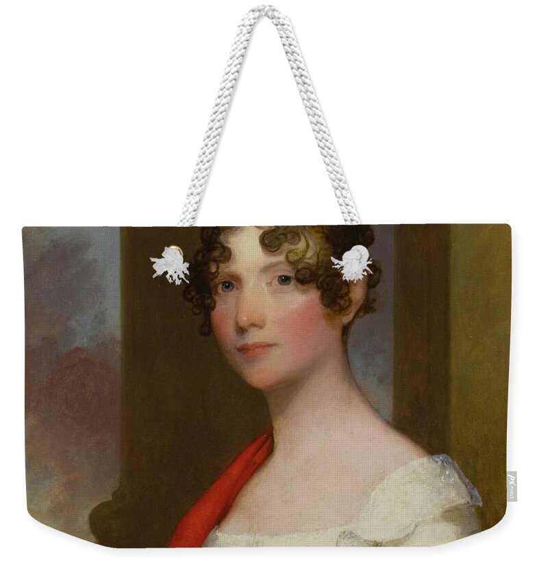 Gilbert Stuart (1755 - 1828) Portrait Of Mrs. James Smith Colburn (sarah Dunn Prince) Weekender Tote Bag featuring the painting James Smith by MotionAge Designs