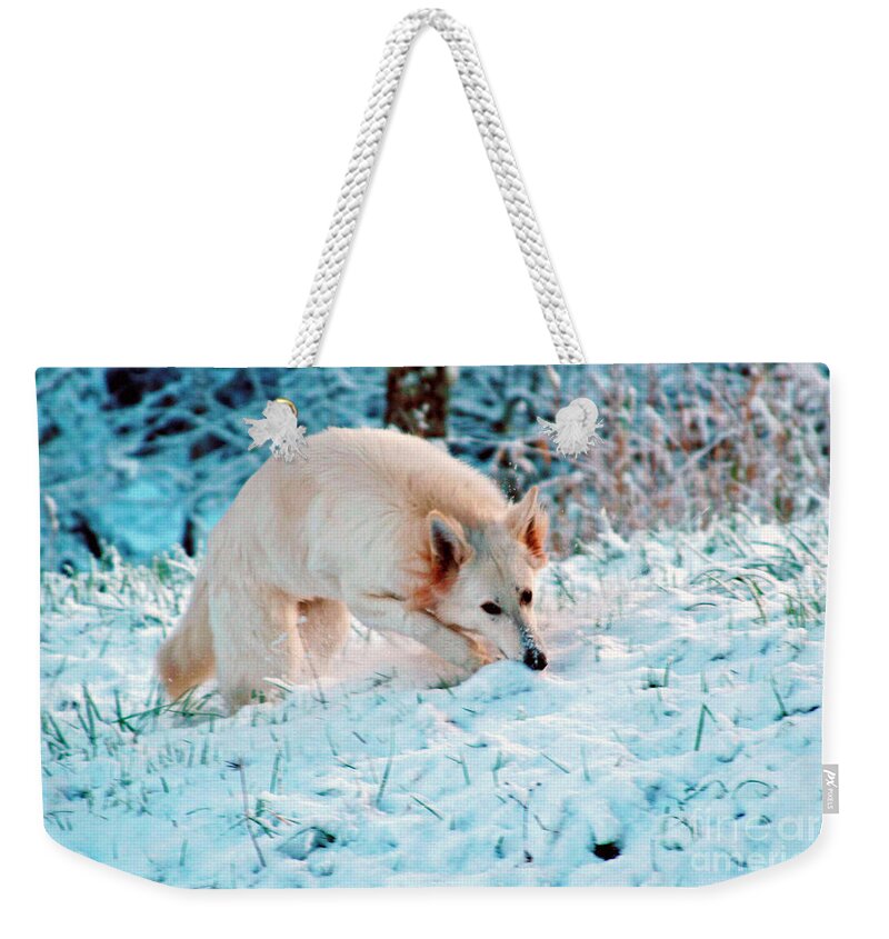  Weekender Tote Bag featuring the photograph Janie by Margaret Hood