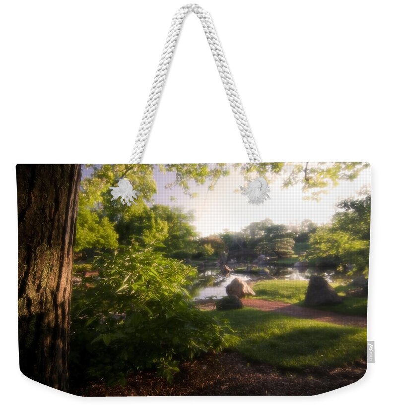 Japanese Garden Weekender Tote Bag featuring the photograph Japanese Garden in the morning by Sven Brogren
