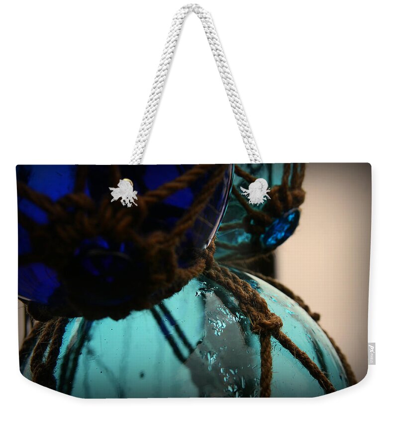 Glass Weekender Tote Bag featuring the photograph Japanese Glass Floats by KATIE Vigil