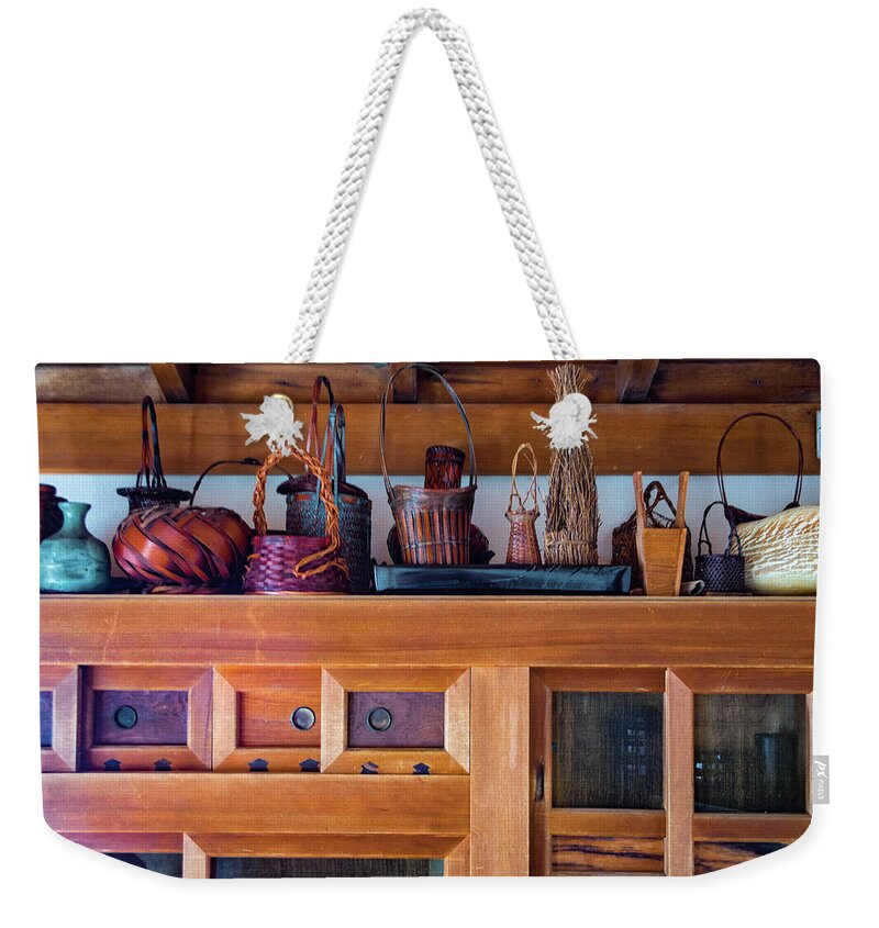 Shofuso Japanese House And Garden Weekender Tote Bag featuring the photograph Japanese Vessels by Stewart Helberg