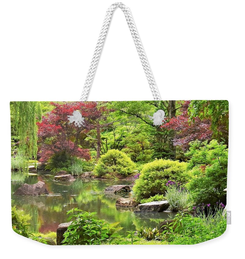Japanese Gardens Weekender Tote Bag featuring the photograph Japanese Gardens by Mary Ann Artz