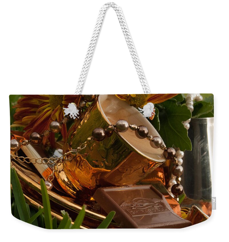 Espresso Weekender Tote Bag featuring the photograph Java Gold by Pamela Williams