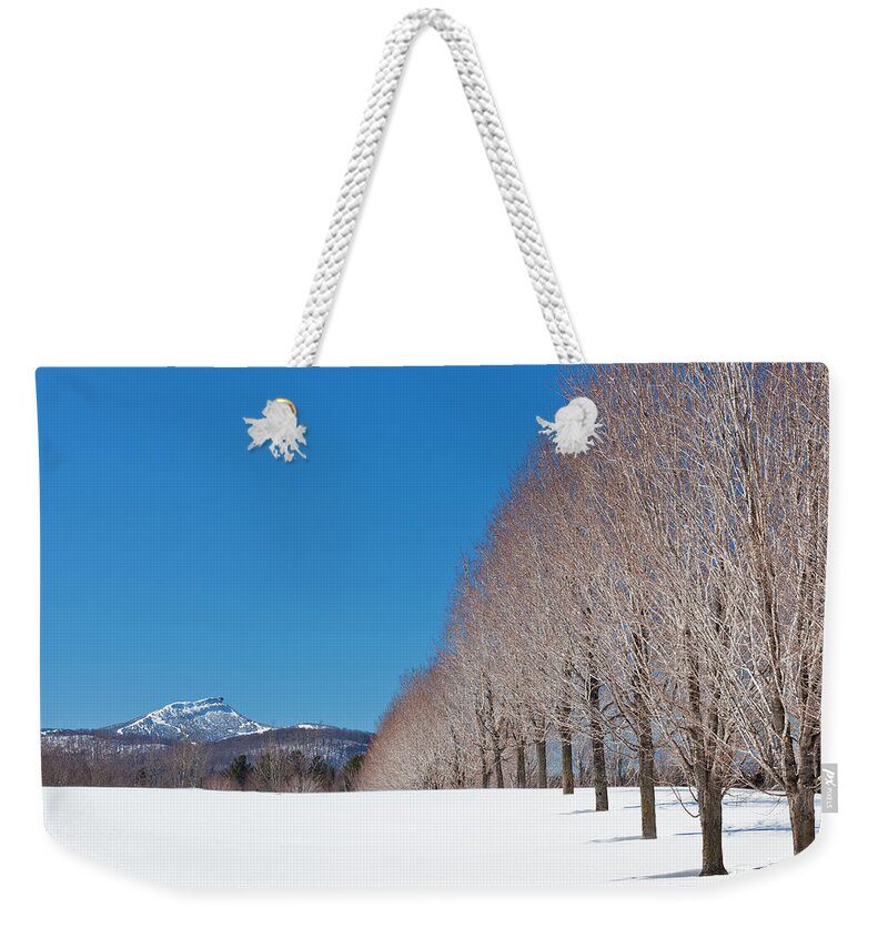 Winter Weekender Tote Bag featuring the photograph Jay Peak Winter Landscape by Alan L Graham