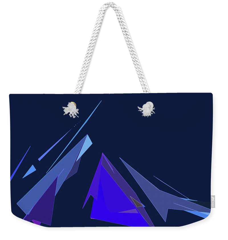 Abstract Weekender Tote Bag featuring the digital art Jazz Campfire by Gina Harrison