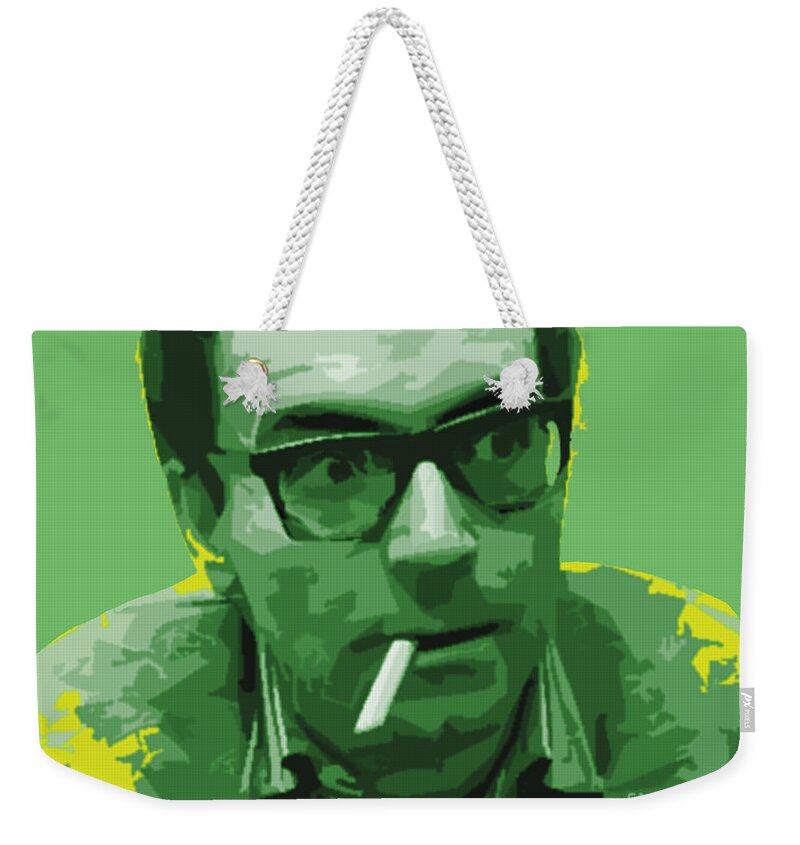 Jean Luc Godard Weekender Tote Bag featuring the digital art Jean Luc Godard by Jean luc Comperat