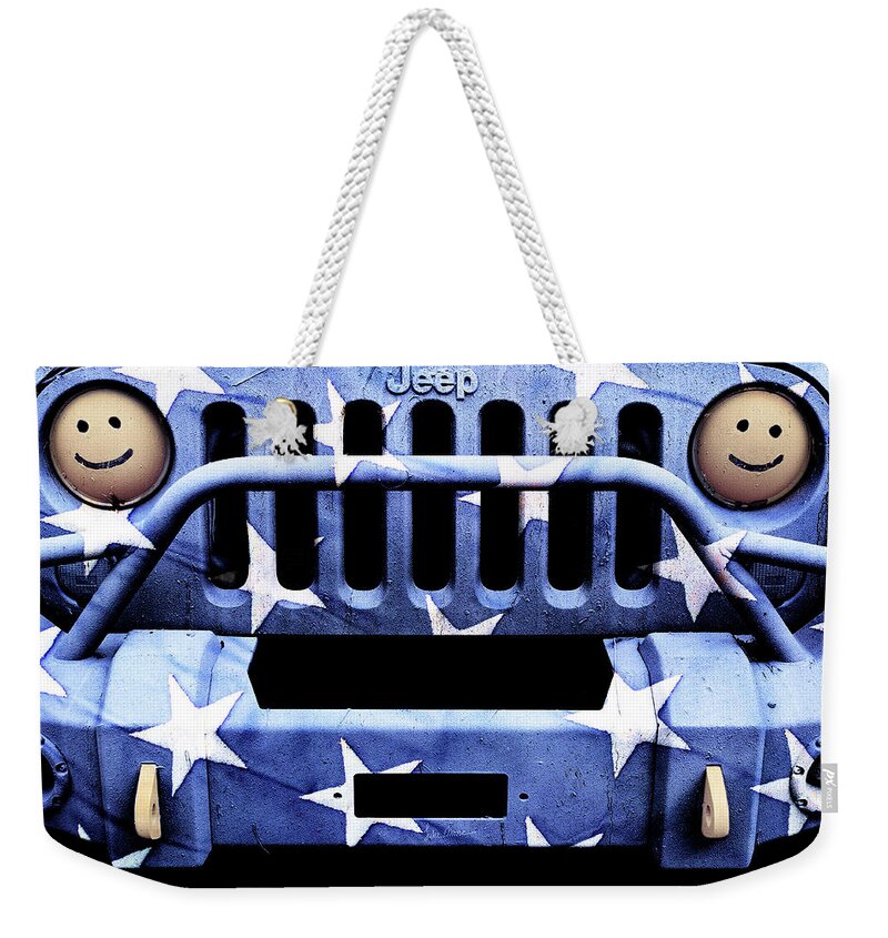 Jeep Weekender Tote Bag featuring the photograph Jeep JK American Stars by Luke Moore