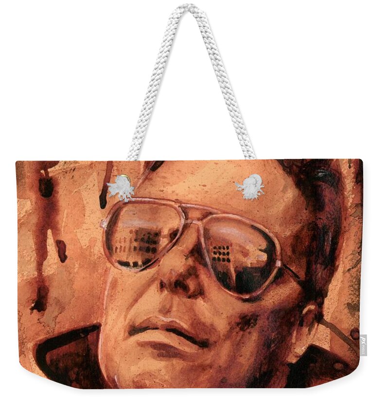 Jello Biafra Weekender Tote Bag featuring the painting Jello Biafra - 2 by Ryan Almighty