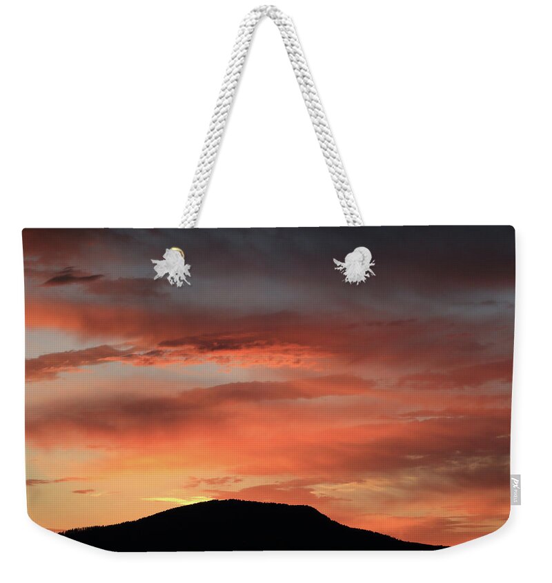 Jemez Mountains Weekender Tote Bag featuring the photograph Jemez Mountain Sunrise by David Diaz