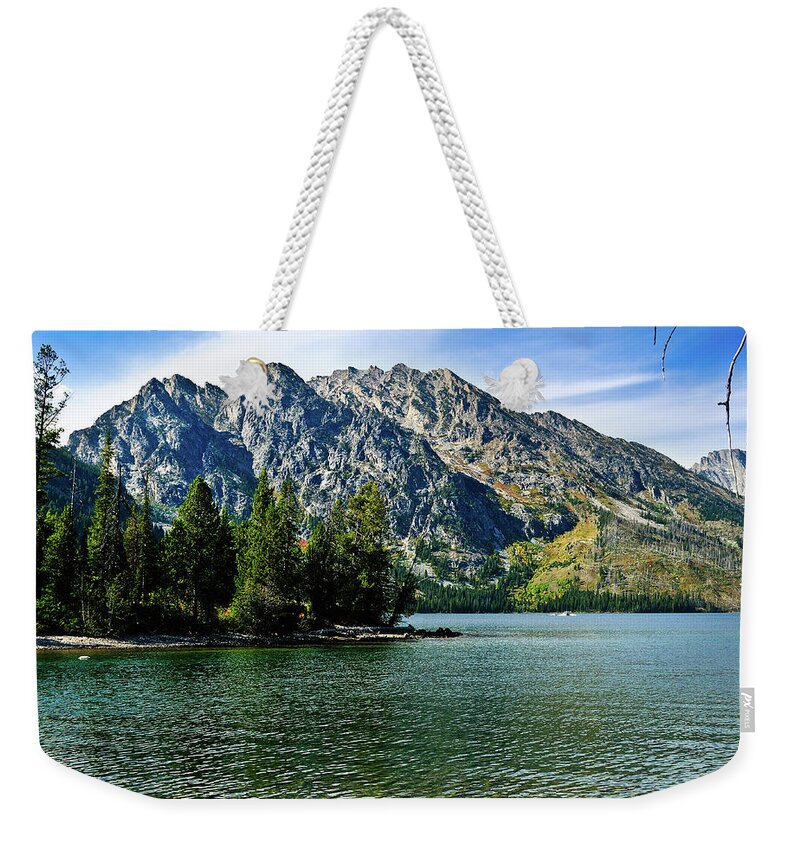 Jenny Lake Weekender Tote Bag featuring the photograph Jenny Lake by Greg Norrell