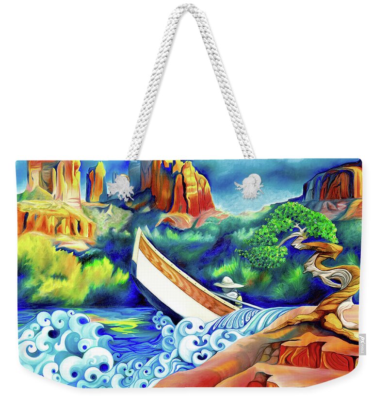 Dory Weekender Tote Bag featuring the painting Jeremy's Dory by Sabrina Motta