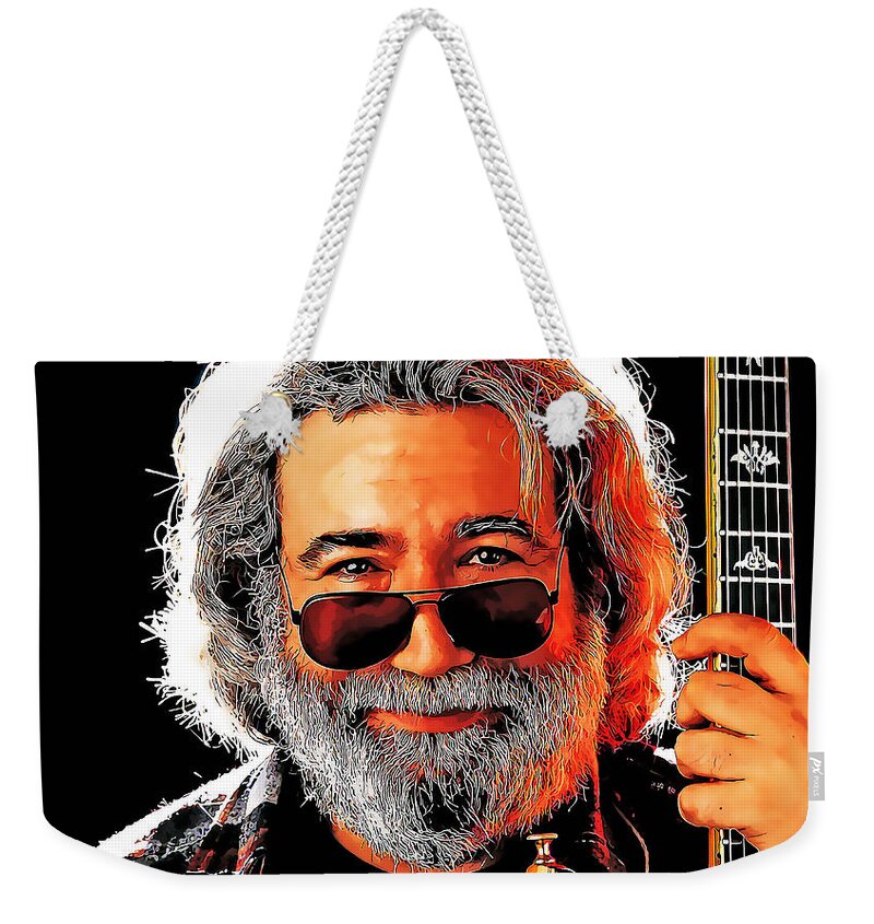 Jerry Garcia Weekender Tote Bag featuring the mixed media Jerry Garcia The Grateful Dead by Marvin Blaine