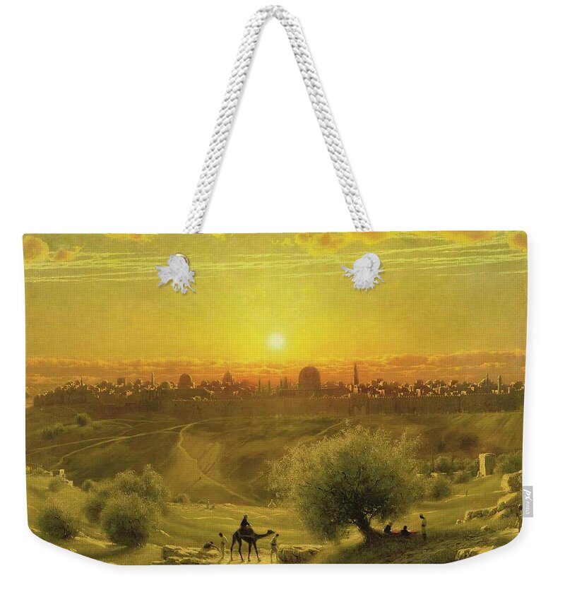 Jerusalem By James Fairman Weekender Tote Bag featuring the painting Jerusalem by James Fairman