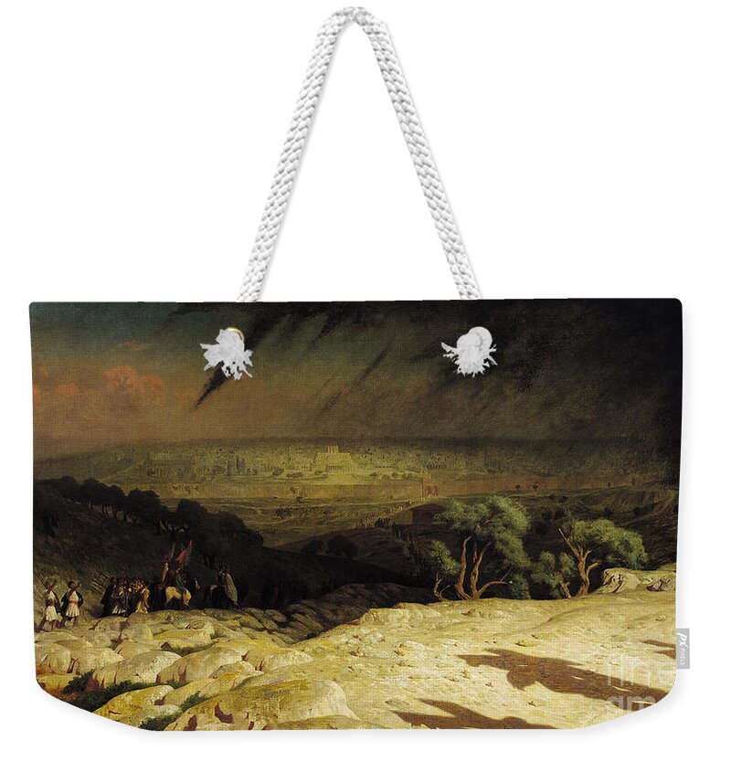 Jerusalem Weekender Tote Bag featuring the painting Jerusalem by Jean Leon Gerome