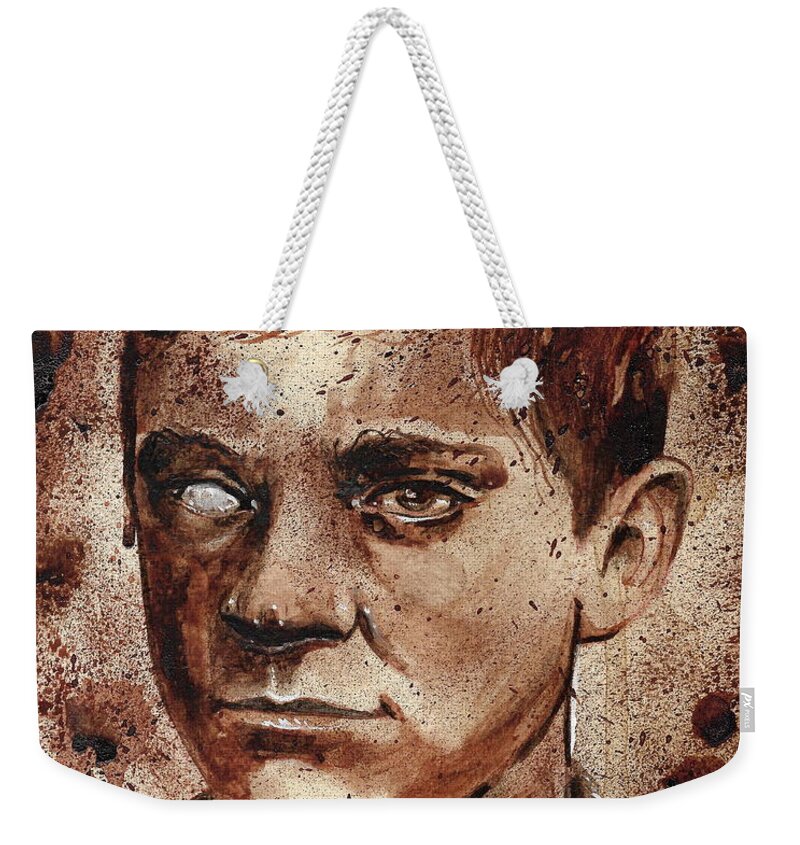 Ryan Almighty Weekender Tote Bag featuring the painting JESSE POMEROY dry blood by Ryan Almighty