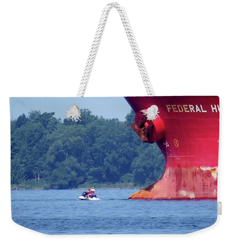  Weekender Tote Bag featuring the photograph Jet Ski by Dennis McCarthy