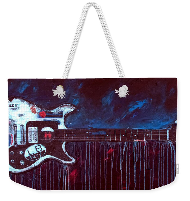 Joan Jett Weekender Tote Bag featuring the painting Jett Engine by Sean Parnell