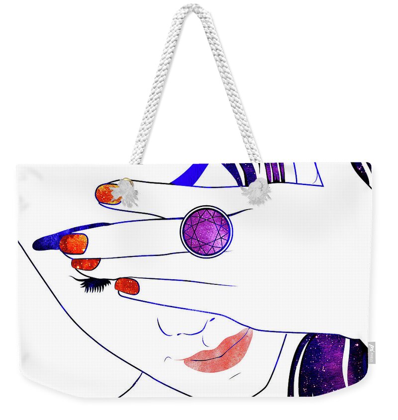 Woman Weekender Tote Bag featuring the digital art Jewel II by Stevyn Llewellyn