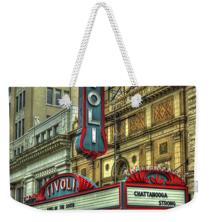 Reid Callaway Tivoli Theater Weekender Tote Bag featuring the photograph Jewel Of The South Tivoli Chattanooga Historic Theater Art by Reid Callaway