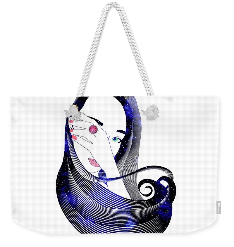 Woman Weekender Tote Bag featuring the digital art Jewel by Stevyn Llewellyn