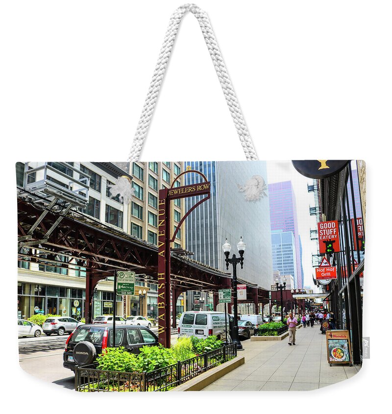 Jewelers Row Weekender Tote Bag featuring the photograph Jewelers Row District Chicago by Britten Adams