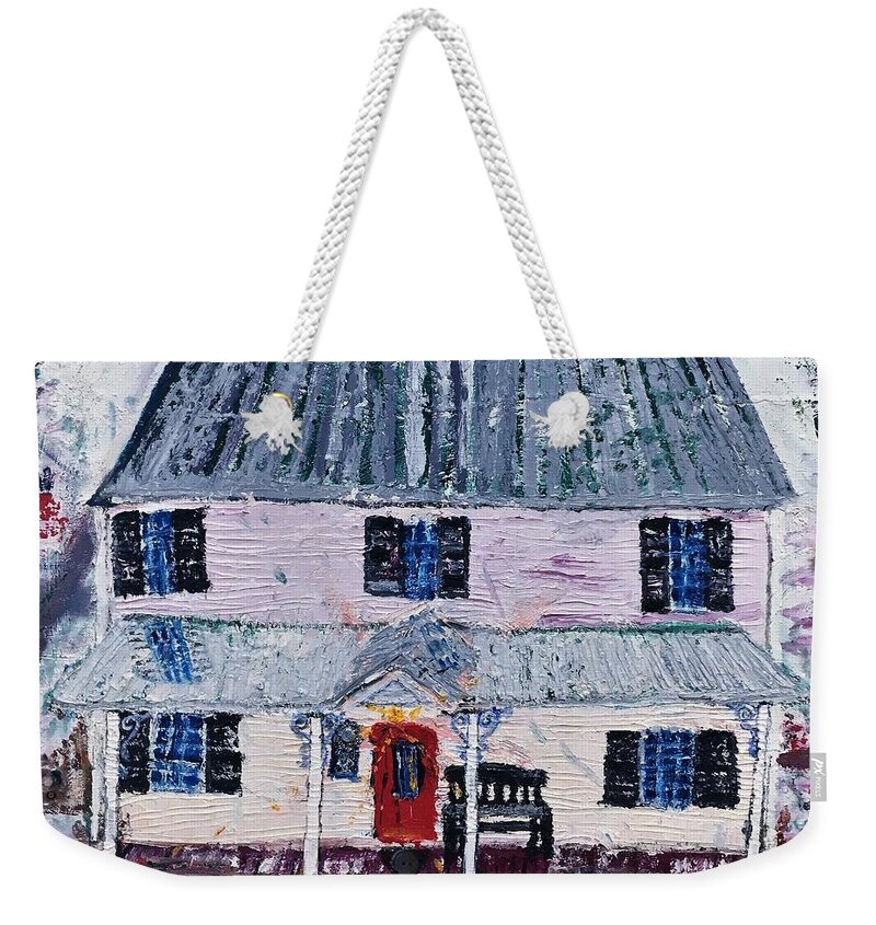 Milton Weekender Tote Bag featuring the painting Jim and Diane by Leslie Byrne
