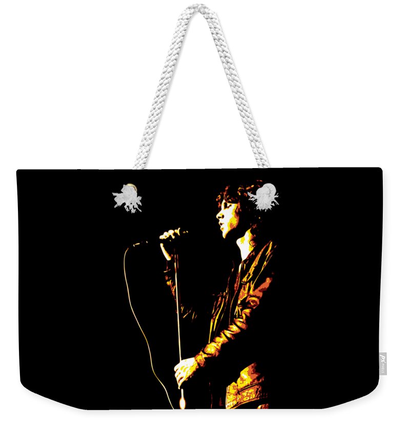 Jim Morrison Weekender Tote Bag featuring the digital art Jim Morrison by DB Artist