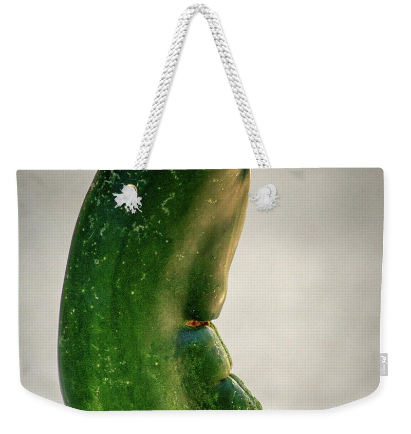 Jimmy Durante Weekender Tote Bag featuring the photograph Jimmy Durante Cucumber by Bill Swartwout