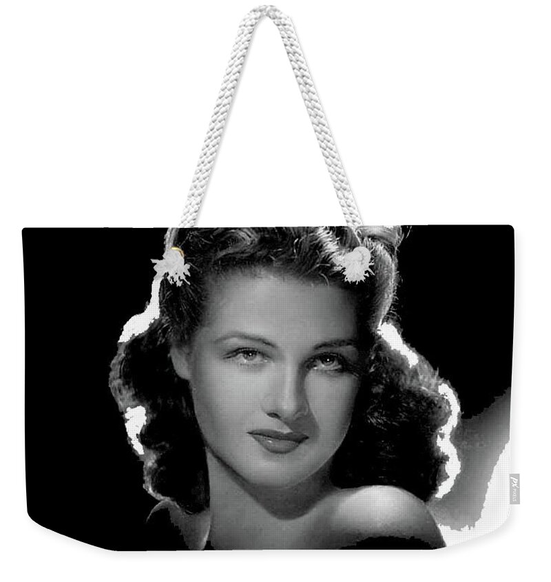 Jo Stafford Circa 1945 Color Added 2015 Weekender Tote Bag featuring the photograph Jo Stafford circa 1945 color added 2015 by David Lee Guss