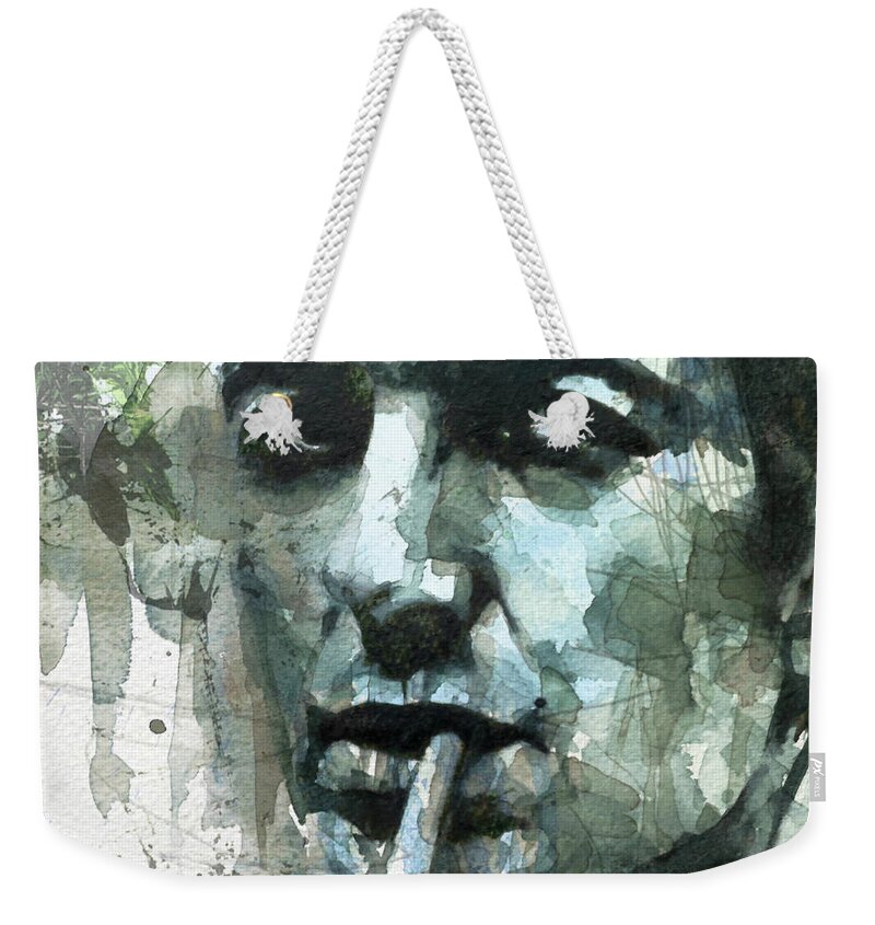 Joe Strummer Weekender Tote Bag featuring the mixed media Joe Strummer - Retro by Paul Lovering