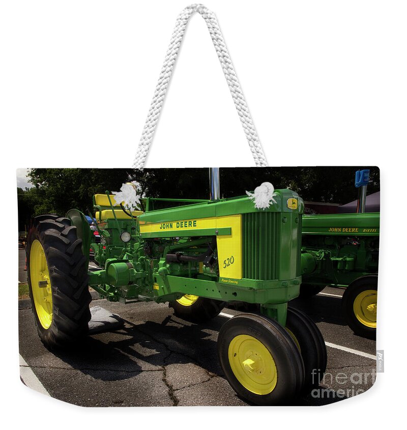 Tractor Weekender Tote Bag featuring the photograph John Deere 520 by Mike Eingle