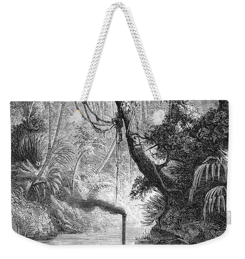 1787 Weekender Tote Bag featuring the photograph John Fitch Steamboat by Granger