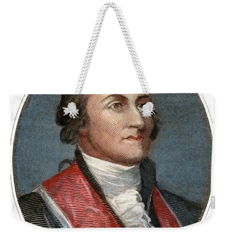 19th Century Weekender Tote Bag featuring the drawing John Jay, 1745-1829 by Granger
