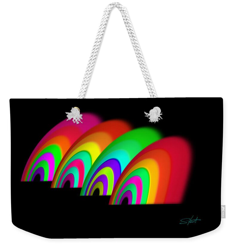 Targets Weekender Tote Bag featuring the painting John Moores Liverpool Exhibition 12 by Charles Stuart