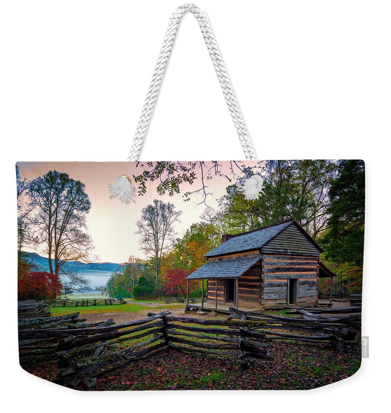 John Oliver Place Weekender Tote Bag featuring the photograph John Oliver Place in Cades Cove by Rick Berk
