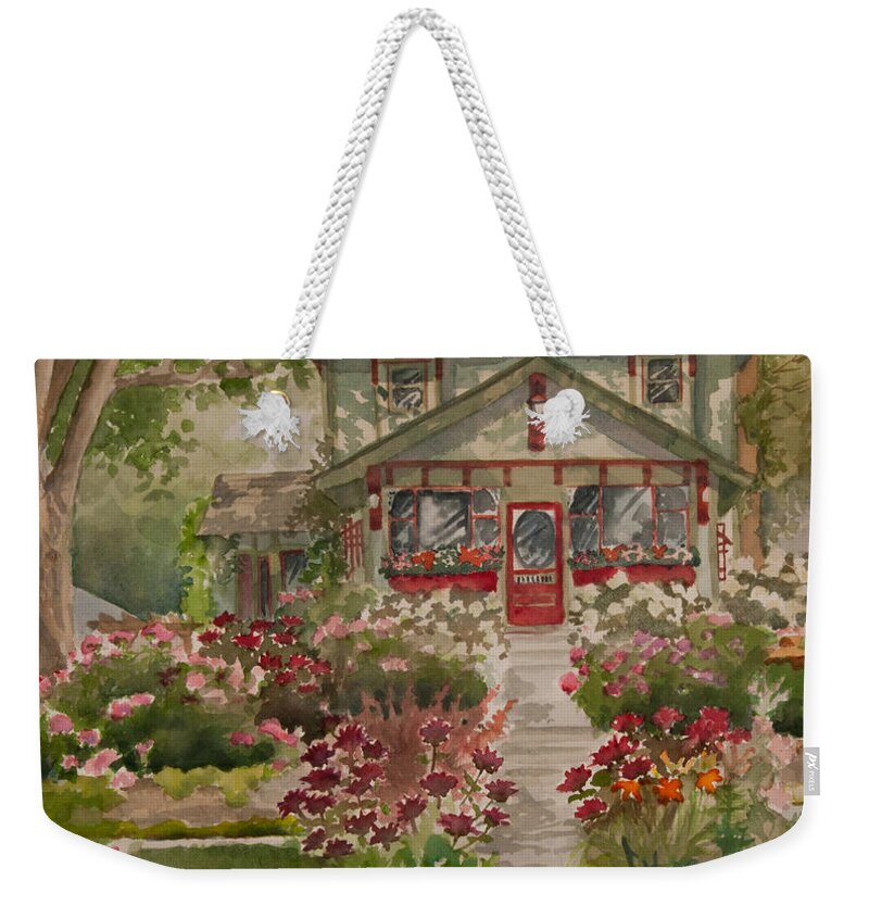 Landscape Weekender Tote Bag featuring the painting Johnson Street Gem by Heidi E Nelson