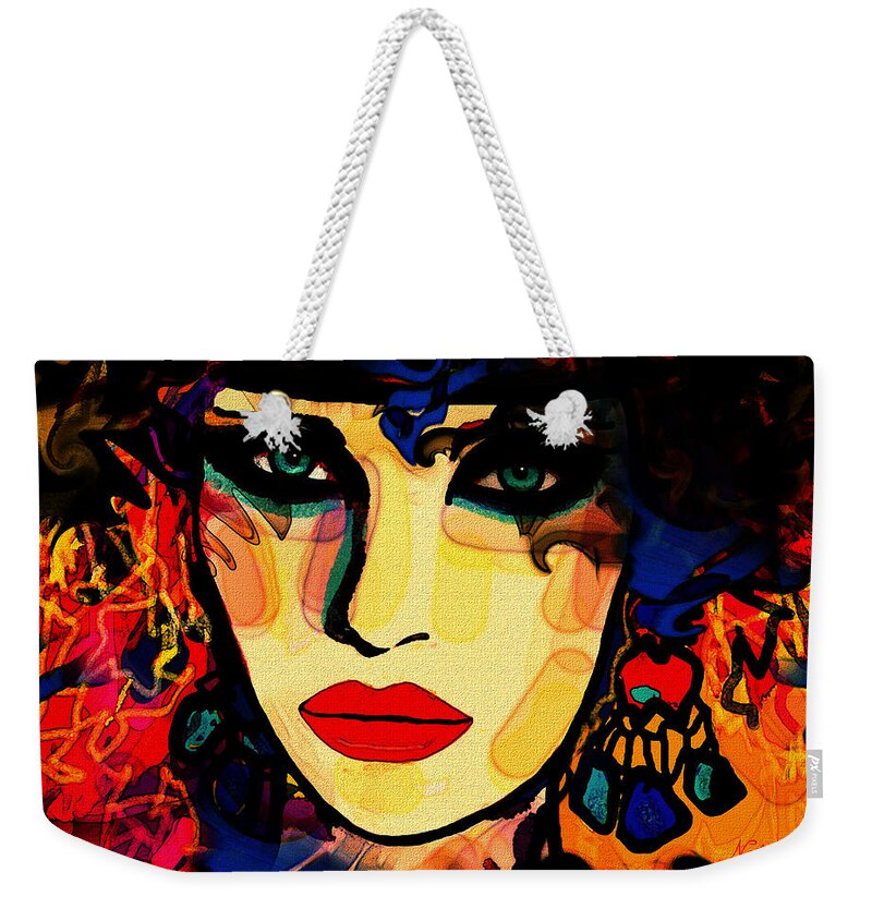 Woman Weekender Tote Bag featuring the mixed media Josephine by Natalie Holland