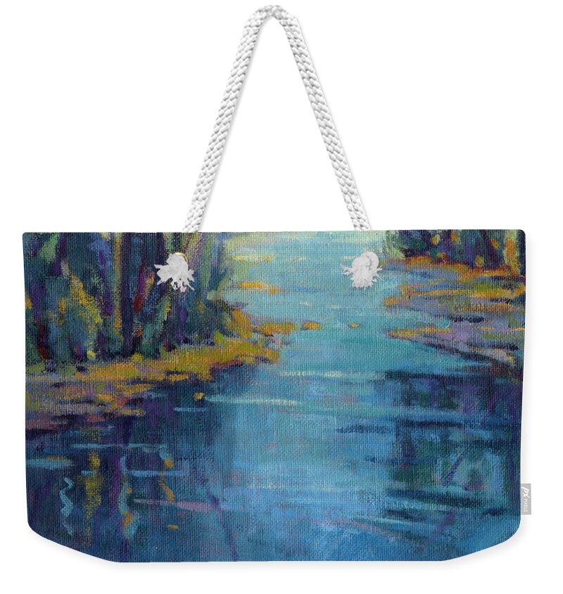 River Weekender Tote Bag featuring the painting Journey Home by Konnie Kim