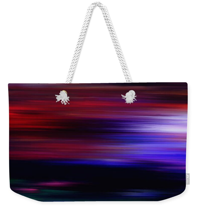 Scenic Weekender Tote Bag featuring the painting Journey Through Color-1 by Rabi Khan